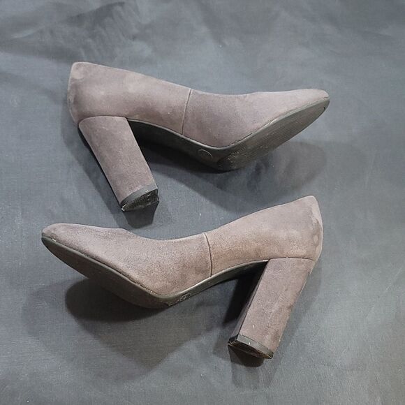 A.NEW DAY ELLORI CHUNKY HEEL PLATFORM SUEDE PUMP - Picture 7 of 16